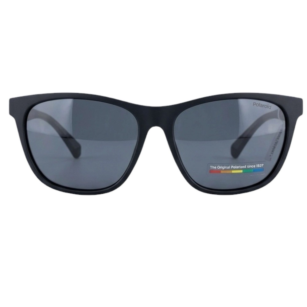 Polaroid PLD 2042/S Polarized Sunglasses Matte Black Grey Lens Square Unisex